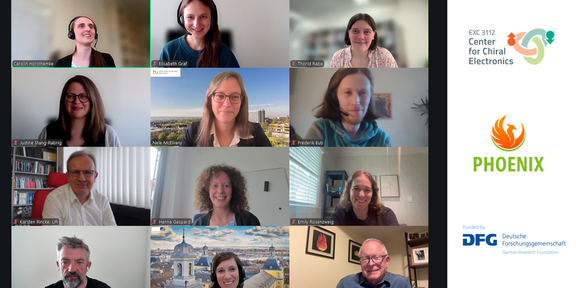 2026.04.30_Phoenix_Kick-off Die Mitglieder des Wissenschaftliche Beirats des PHOENIX Projekts sind frontal auf Bildkacheln eines Online-Meetings zu erkennen.