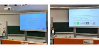 Zwei Fotos mit Prof. Dr. Charlotte Dignath links und Prof. Dr. Hanna Gaspard rechts
