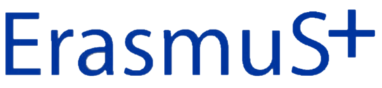 Eramus+ Blauer Schriftzug des Projektnamens Erasmus+