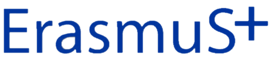 Eramus+ Blauer Schriftzug des Projektnamens Erasmus+