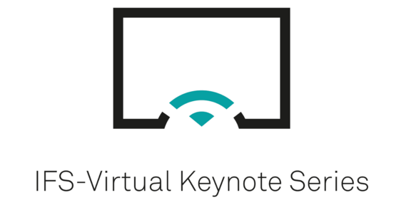 IFS Virtual Keynote Series Logo Virtual Keynote Series mit Bildschirm und Wlan-Symbol