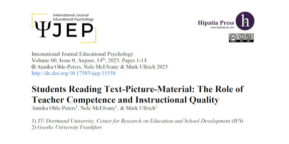 Frontseite der Publikation im Journal "International Journal of Educational Psychology"