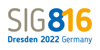 SIG-816-Earli 2022 Logo der ICM als Schriftzug SIG 816 und darunter befindlichen dunkelblauen Schriftzug Dresden 2022 Germany